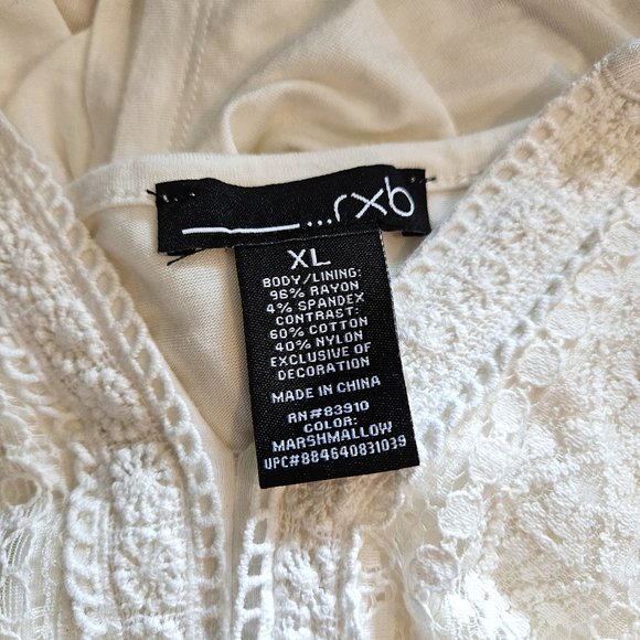 RXB, Boho long sleeve ivory embroidered blouse - Picture 9 of 9